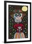 Day of the Dead Girl with Cat-Kerri Ambrosino-Framed Giclee Print