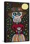 Day of the Dead Girl with Cat-Kerri Ambrosino-Framed Stretched Canvas