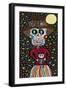 Day of the Dead Girl with Cat-Kerri Ambrosino-Framed Giclee Print