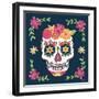 Day of the Dead II-Farida Zaman-Framed Art Print