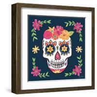 Day of the Dead II-Farida Zaman-Framed Art Print