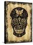 Day of the Dead in Black & Gold-Martin Wagner-Stretched Canvas