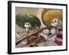 Day of the Dead, Lifesized Wooden Mariachis, Oaxaca, Mexico-Judith Haden-Framed Photographic Print