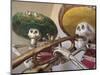Day of the Dead, Lifesized Wooden Mariachis, Oaxaca, Mexico-Judith Haden-Mounted Photographic Print