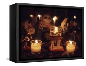 Day of the Dead Night Vigil Details, Oaxaca, Mexico-Judith Haden-Framed Stretched Canvas