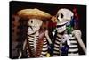 Day of the Dead Skeleton Figures-Danny Lehman-Stretched Canvas