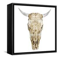 Day of the Dead Skull Mount VII-Studio W-Framed Stretched Canvas