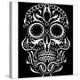 Day of the Dead Skull-lineartestpilot-Stretched Canvas