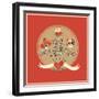 Day of the Dead Skull-cienpies-Framed Art Print