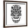 Day of the Dead Skull-lineartestpilot-Framed Art Print