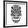 Day of the Dead Skull-lineartestpilot-Framed Art Print