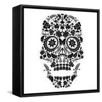 Day of the Dead Skull-lineartestpilot-Framed Stretched Canvas