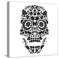 Day of the Dead Skull-lineartestpilot-Stretched Canvas