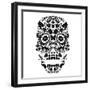 Day of the Dead Skull-lineartestpilot-Framed Art Print