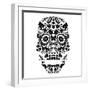 Day of the Dead Skull-lineartestpilot-Framed Art Print