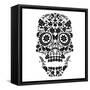 Day of the Dead Skull-lineartestpilot-Framed Stretched Canvas