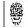 Day of the Dead Skull-lineartestpilot-Stretched Canvas