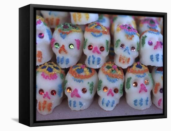 Day of the Dead, Sugar Skull Candy at Abastos Market, Oaxaca, Mexico-Judith Haden-Framed Stretched Canvas