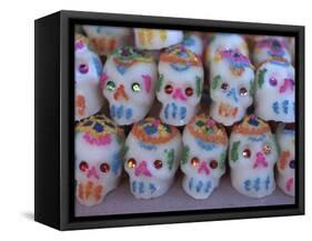 Day of the Dead, Sugar Skull Candy at Abastos Market, Oaxaca, Mexico-Judith Haden-Framed Stretched Canvas