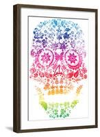 Day of the Dead Sugar Skull Design-lineartestpilot-Framed Art Print