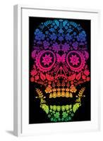 Day of the Dead Sugar Skull Design-lineartestpilot-Framed Art Print