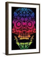 Day of the Dead Sugar Skull Design-lineartestpilot-Framed Art Print