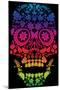 Day of the Dead Sugar Skull Design-lineartestpilot-Mounted Art Print