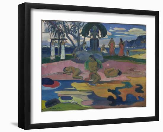 Day of the God (Mahana No Atua) 1894-Paul Gauguin-Framed Giclee Print