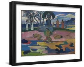 Day of the God (Mahana No Atua) 1894-Paul Gauguin-Framed Giclee Print