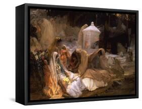 Day of the Prophet at Oued-El-Kebir-Frederick Arthur Bridgman-Framed Stretched Canvas