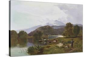 Day on the River, North Wales-Sidney Richard Percy-Stretched Canvas