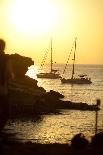Sail Boats Anchored at Sunset Near Cala Soana, Formentera, Spain-Day's Edge Productions-Photographic Print