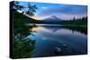 Day's End at Trillium Lake Reflection, Summer Mount Hood Oregon-Vincent James-Stretched Canvas
