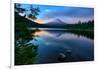 Day's End at Trillium Lake Reflection, Summer Mount Hood Oregon-Vincent James-Framed Photographic Print