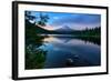 Day's End at Trillium Lake Reflection, Summer Mount Hood Oregon-Vincent James-Framed Photographic Print