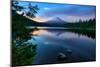Day's End at Trillium Lake Reflection, Summer Mount Hood Oregon-Vincent James-Mounted Photographic Print