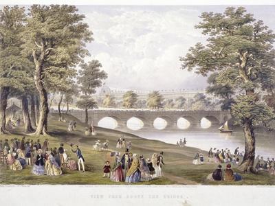 View from the Bridge on the Serpentine Towards Crystal Palace, London, 1851