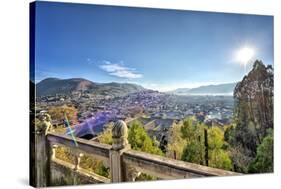 Dayan, the Old Town of Lijiang, and the Hill Towards the Left Is Xiangshan (Elephant Hill)-Andreas Brandl-Stretched Canvas