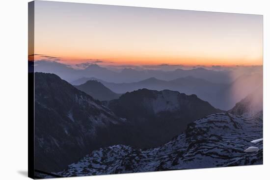 Daybreak on the Rothorn at Lenzerheide-Armin Mathis-Stretched Canvas