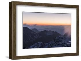 Daybreak on the Rothorn at Lenzerheide-Armin Mathis-Framed Photographic Print