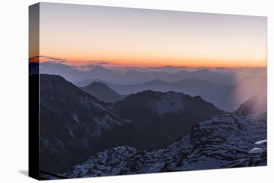 Daybreak on the Rothorn at Lenzerheide-Armin Mathis-Stretched Canvas