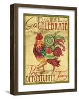 Daybreak Rooster II-Paul Brent-Framed Art Print