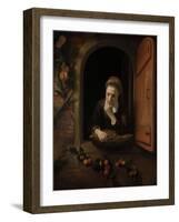 Daydreamer-Nicolaes Maes-Framed Art Print