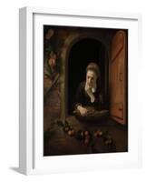 Daydreamer-Nicolaes Maes-Framed Art Print