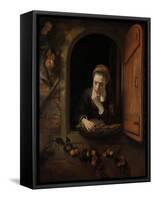 Daydreamer-Nicolaes Maes-Framed Stretched Canvas