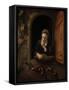 Daydreamer-Nicolaes Maes-Framed Stretched Canvas