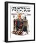 "Daydreaming Accordianist," Saturday Evening Post Cover, March 13, 1926-Eugene Iverd-Framed Giclee Print