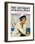 "Daydreams at Sea," Saturday Evening Post Cover, March 20, 1926-Clarence F. Underwood-Framed Giclee Print