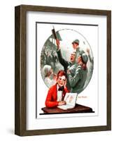 "Daydreams of Baseball,"May 9, 1925-Robert Robinson-Framed Giclee Print