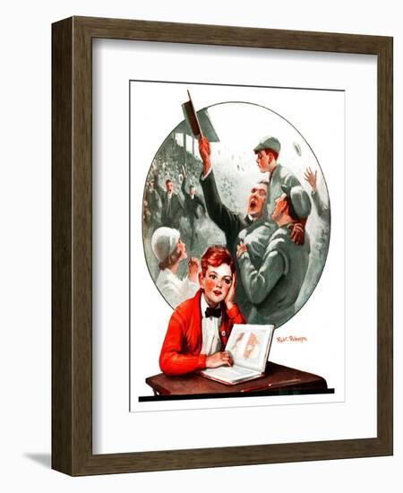 "Daydreams of Baseball,"May 9, 1925-Robert Robinson-Framed Giclee Print